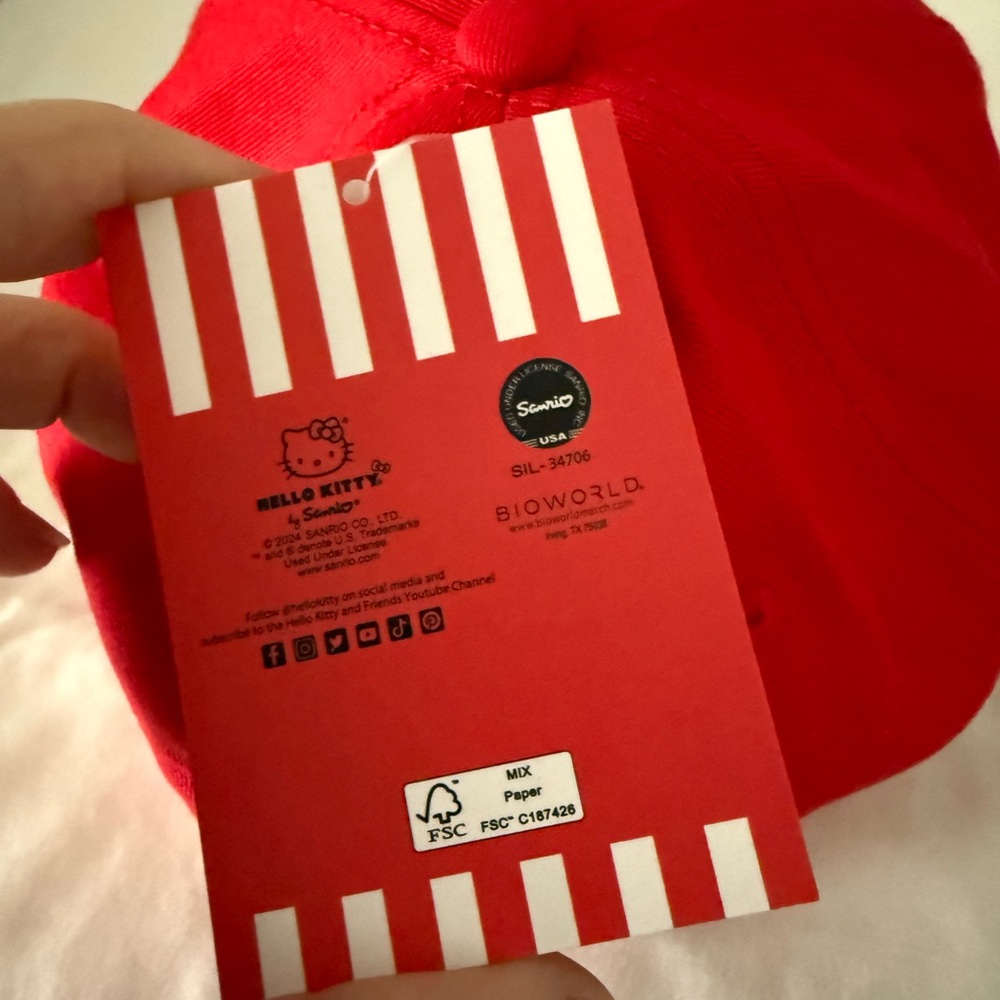 Hello Kitty Red Baseball Cap - Picture 3 of 5